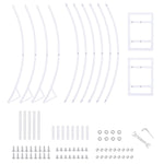 arche decorative blanche fleurs artificielles moderne clips inclusion barres panneaux vis ecrous