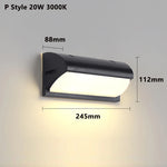 lumière murale led moderne noir ip65 sensor motion autoinstallation extérieure hydrofuge 3000k