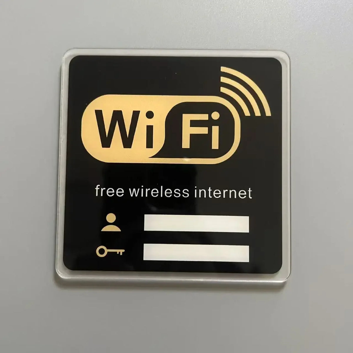 autocollants miroir wifi moderne adhésifs acrylique noir blanc doré personnes clés