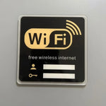 autocollants miroir wifi moderne adhésifs acrylique noir blanc doré personnes clés