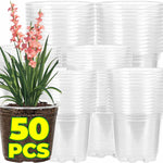 pots transparents modernes fleurs bacs pépinière drainage plastique uni okolets disponibles