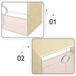 abat jour rectangulaire moderne tissu lin beige clair rose pâle opacité tringle