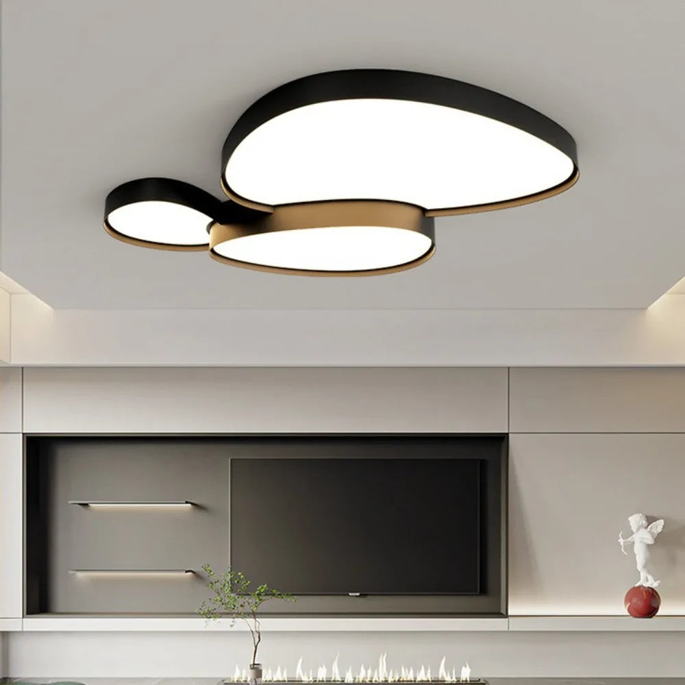 lampe moderne noir blanc télécommande led minimaliste chambre salon