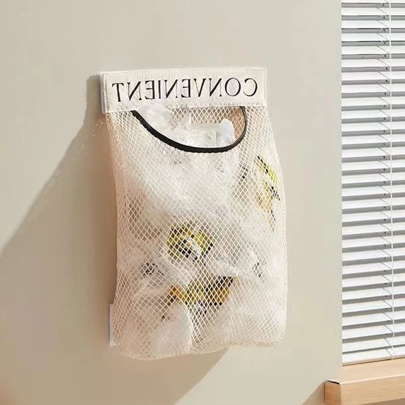 sacs rangement suspendus réutilisables polyester maille garage cuisine organisateur ménageriaux