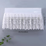 couverture climatiseur moderne dentelle brodée fleurs blanc translucide anti poussière chambre coucher