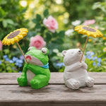 figurines animales bois panda grenouille ours chat renard origami décoration erotique texture papier mâché
