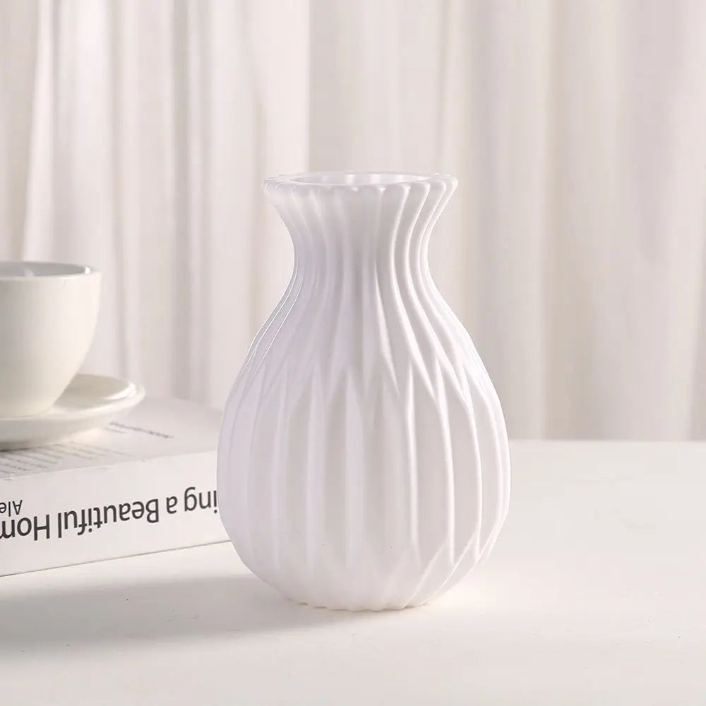 vase moderne texturé blanc floral décoration intérieure extérieur peonies chrysanthèmes tournesols nature minimaliste