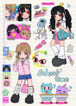 sticker collection pop musiciennes rétro candy colors vinyl stickers anime inspiré