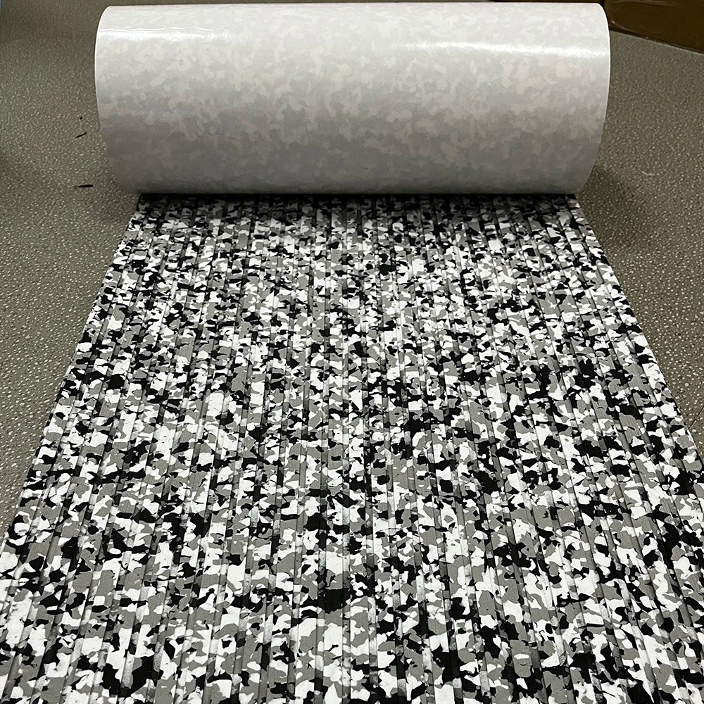 tapis sol bateau camouflage gris noir moderne autoadhésif 2400mm 450mm