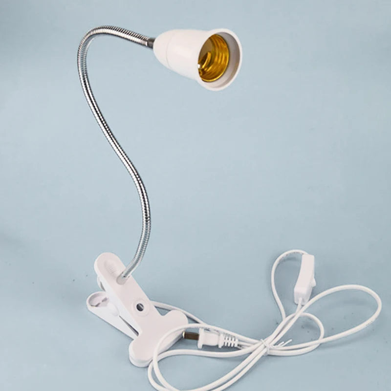 lampe flexible pince blanc moderne câble 175cm prise us eu