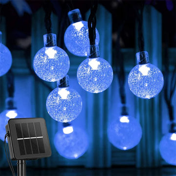 guirlande lumineuse solaire extérieure blanc chaud translucides 200 leds jardin décoration noël