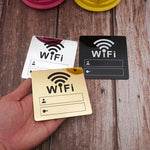 panneau wi fi adhésif acrylique moderne blanc noir doré réinscriptible stylo inclusWiFi