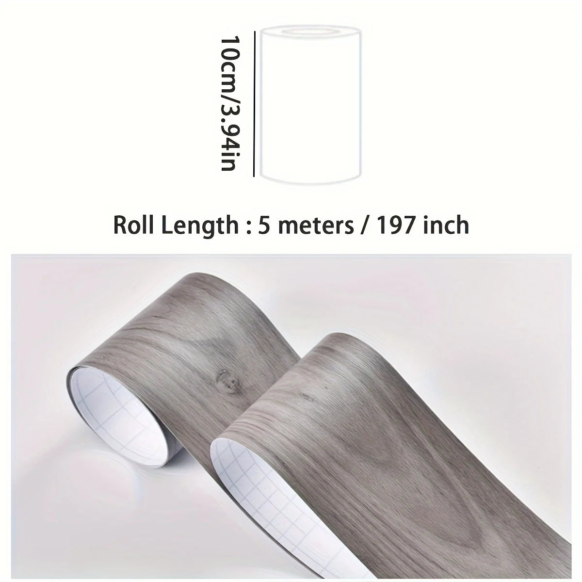 ruban autocollant texture bois moderne noir blanc gris étanche résistant l'usure mètres