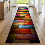 tapis multicolore moderne antidérapant couloir cuisine salon feutre polyester résistant lavage machine