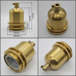socquettes ampoule dorées douille blanche vintage base laiton fixations classiques ul sécurité echangement facile