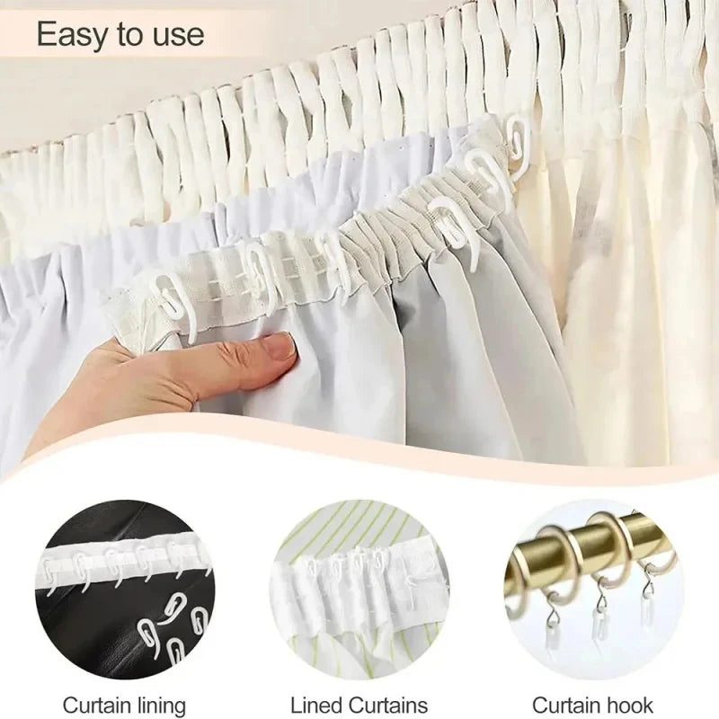 crochets suspension rideau blancs modernes pvc 100pcs 200pcs 500pcs accessoires fenêtres