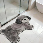 tapis sol antidérapant chats chiens pelucheux moderne décoration maison beige gris bleu marine