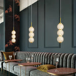 suspension lumineuse pendentif géométriques blanc doré moderne or adjustable chambre salon