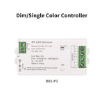 contrôleur led rf télécommande dimmable rgb rgbw cct bande lumineuse 12v 24v sans fil