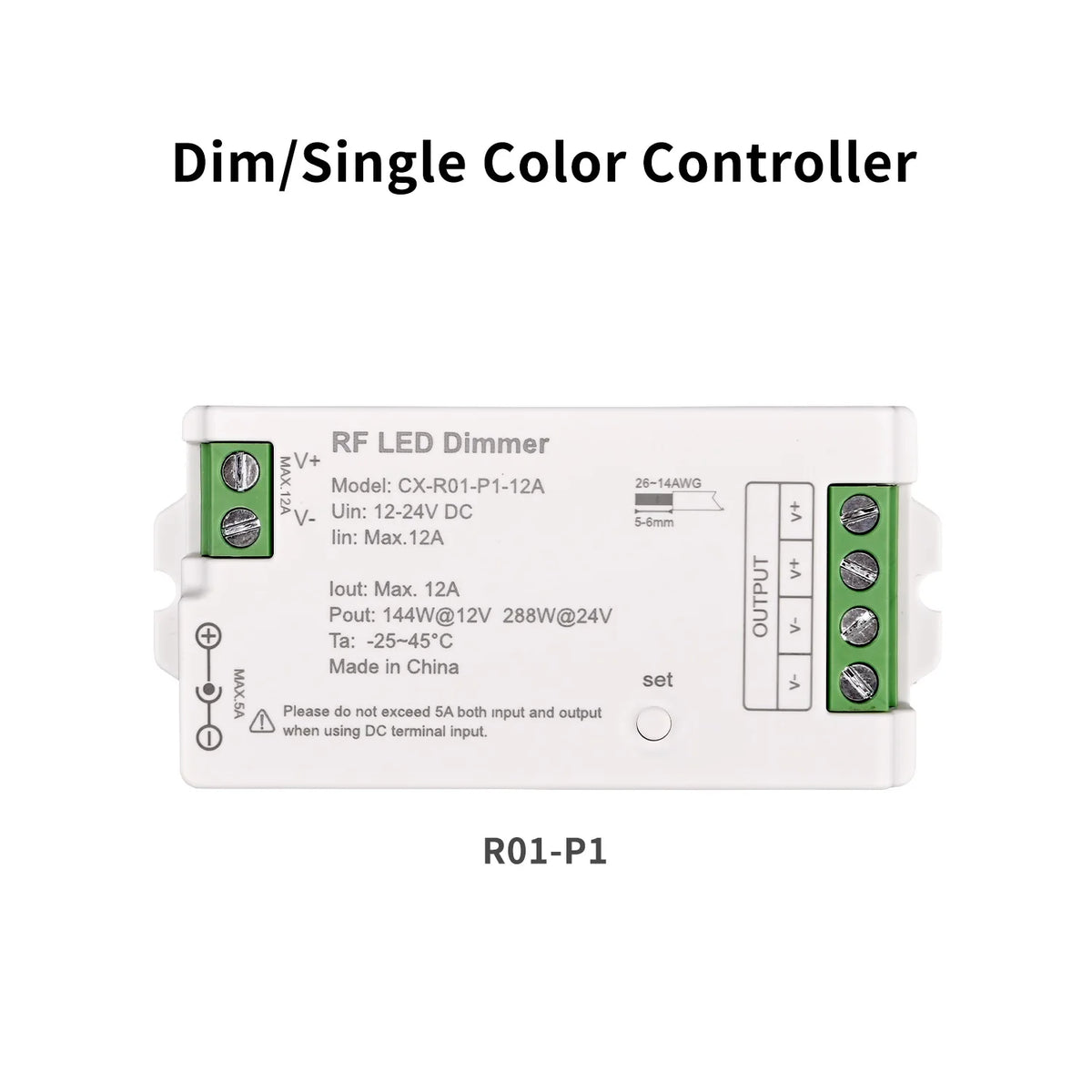contrôleur led rf télécommande dimmable rgb rgbw cct bande lumineuse 12v 24v sans fil