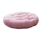 coussin rond rayures bleu marine blanc moderne 42cm 47cm 55cm épais massage polyester