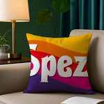coussin carré moderne multicolore motif bulles polyester lavable 35 45 50 60 cm