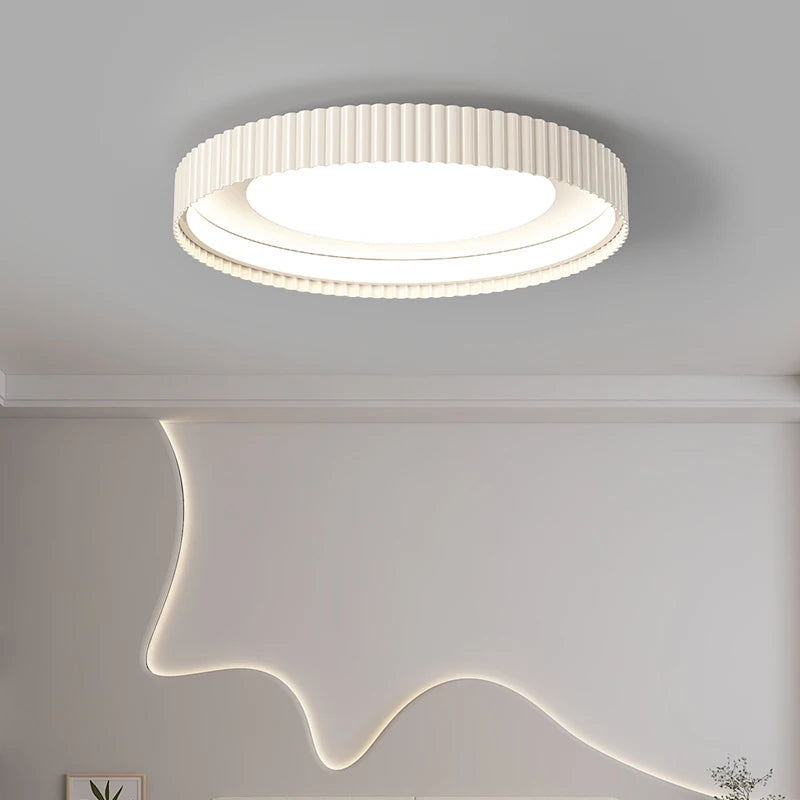 plafonnier led moderne blanc rayures verticales éclairage intérieur chambre salon télécommande flux lumineux 249