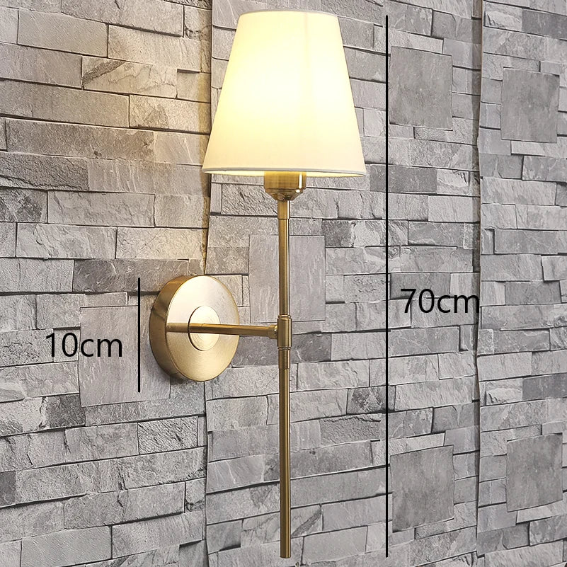 appliques murales modernes abat jour tissu led or blanc gris bleu jaune minimaliste fixées