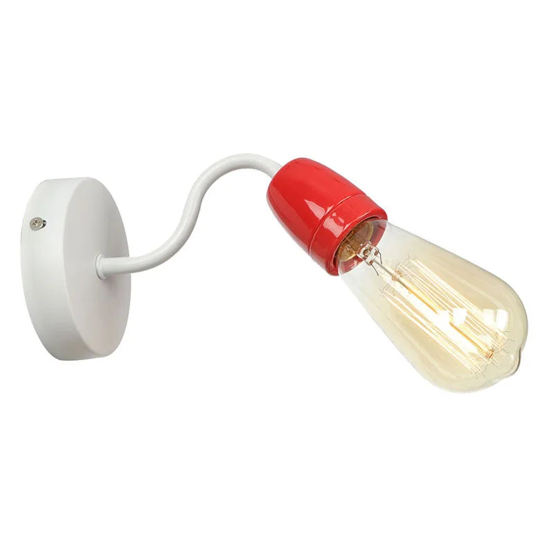 lampe murale industrielle rétro LED blanc marron vert bleu rouge gris