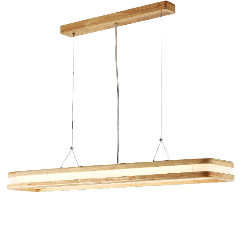 Suspension lumineuse moderne pendentif bois texturé éclairage blanc minimaliste chambre salon étude