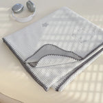 couverture été respirante polyester cooling fibers motif souris hello blanc bleu doux moderne oreillers