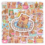 sticker adhésif dessin animé animal mignon motifs simples capsules banane pastèque transparent waterproof vinyl