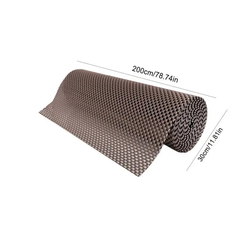 tapis antidérapant grillage utilitaire semi transparent noir marron blanc assiettes couverts vaisselle utilisation camping