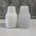 vases silicone blancs rayures verticales modernes décoration bricolage artisanal maison