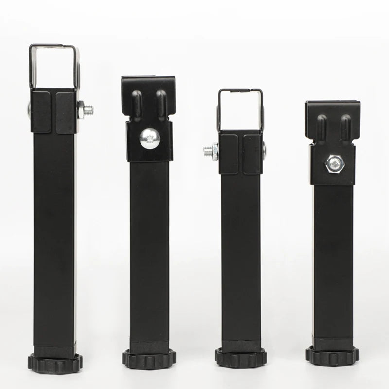 supports pied lit métal fer noir vis serrage industriel meubles réglables hauteur ajustable fond