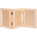 cadre photo pliable triple verre transparent charnières modernes noir bois clair minimaliste