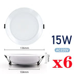 plafonnier led 3w 5w 7w 9w 12w 15w blanc chaud froid moderne chambre cuisine