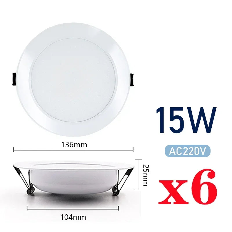 plafonnier led 3w 5w 7w 9w 12w 15w blanc chaud froid moderne chambre cuisine