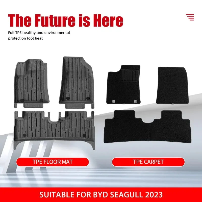 tapis sol voiture noir rayures horizontales moderne protection tpe caoutchouc fibre synthétique