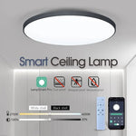 plafonnier led intelligent télécommande intensité variable moderne blanc noir gris minimaliste