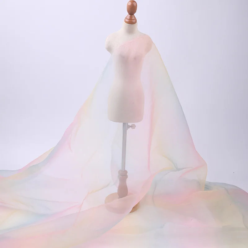 voile polyester blanc translucide texture fine classique décoration bricolage 160cm large elastique respirant