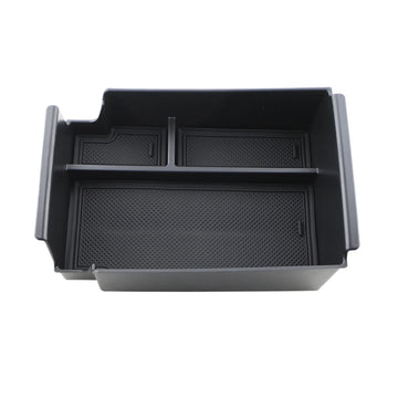 organisateur console centrale noir boîte rangement abs lumière plateaux amoviblesintérieur lisse moderne utilitaire