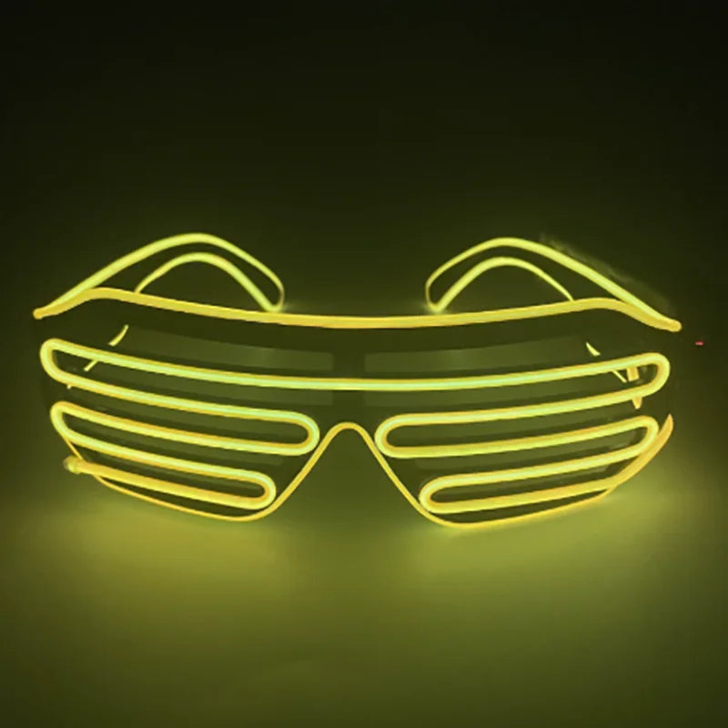 lunettes lumineuses multicolores stripes horizontales moderne occasion fête Halloween Nouvel An discothèque