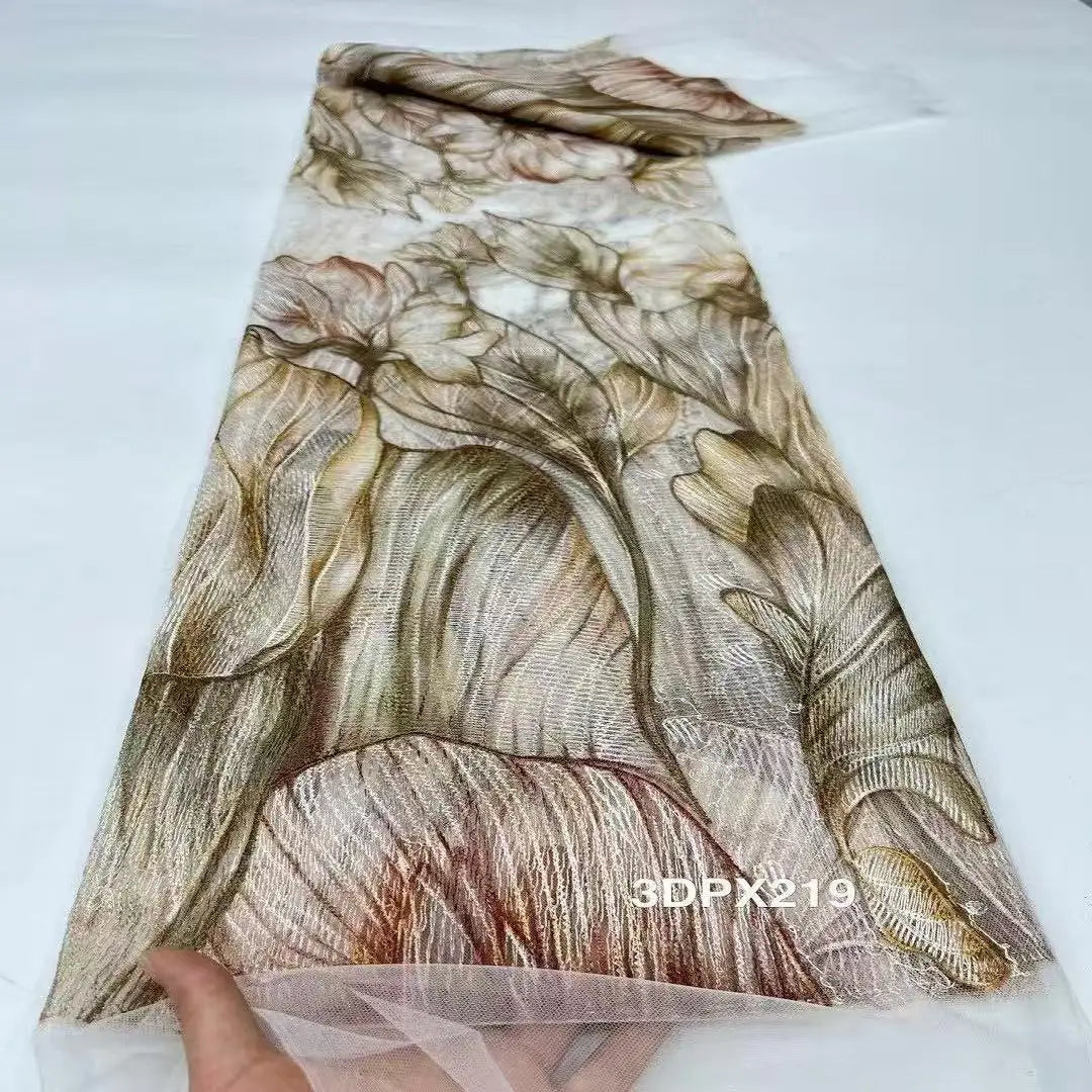 tissu dentelle fleurs stylisées moderne vert beige rose bleu gris marron translucide couture erotique