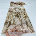 tissu dentelle fleurs stylisées moderne vert beige rose bleu gris marron translucide couture erotique
