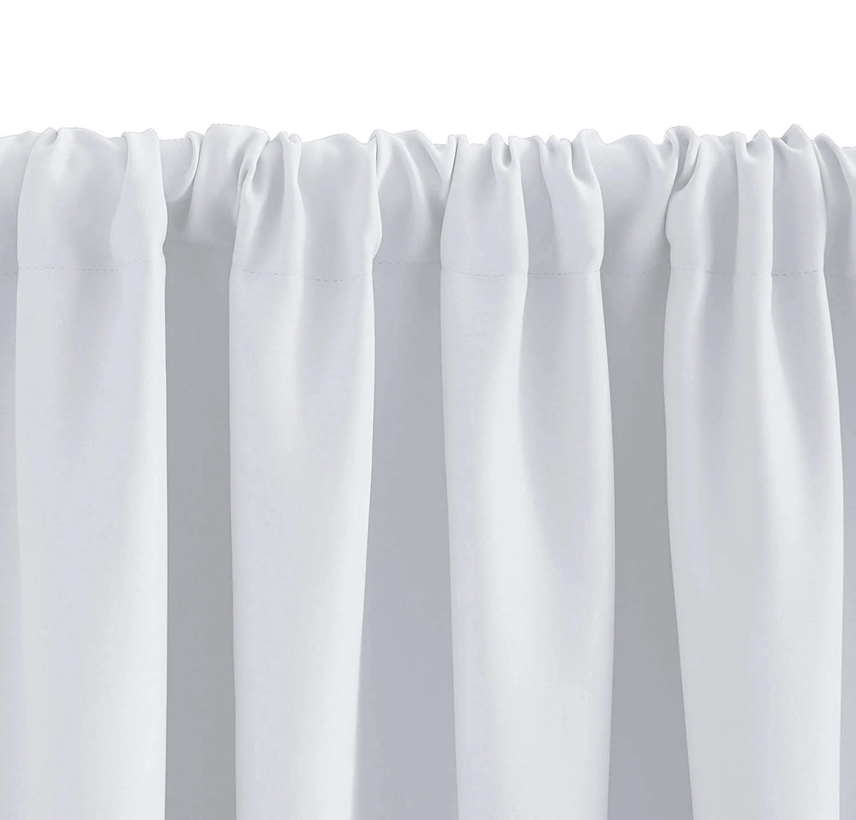 rideau moderne blanc uni opaque 100% polyester pièces 132cm 46cm cuisine