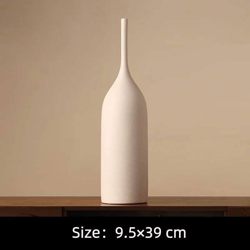 vase decoratif porcelaine moderne minimaliste couleur beige marron brun rouille blanc noir gris