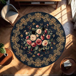 tapis rond moderne peluche polyester antidérapant 40x40cm 80x80cm 120x120cm