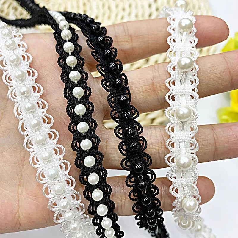 bracelet dentelle blanc noir doré élégant chic mariage fête artisanat couture