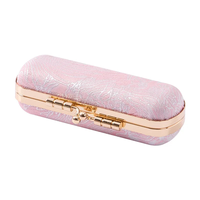 boîte bijoux rose noir blanc marbré motif floral élégante rangement cliquet doré